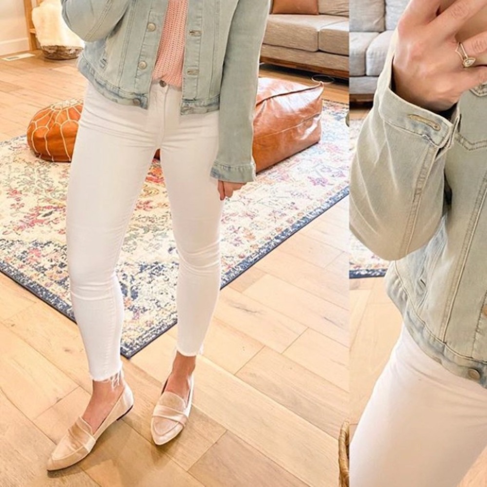 Skinny white pants